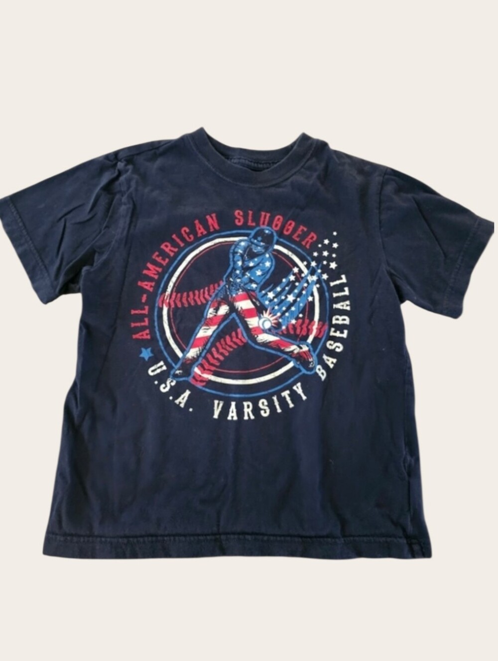 Place Navy Boys' American Slugger Baseball Graphic Tee